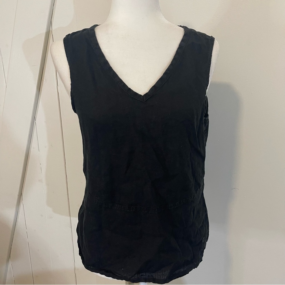 FLAX 100% Linen Sleeveless Shell Tank Top Size Small